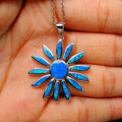 925 Sterling Silver Sun Pendant Women Man Pendant Necklace Party Jewelry for Gift