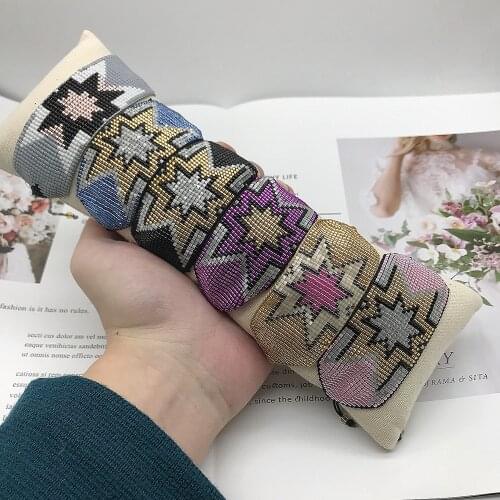 BLUESTAR 2021 MIYUKI Bracelet Women Bracelets Star Hexagram Pulseras Mujer Moda Handmade Woven Armband
