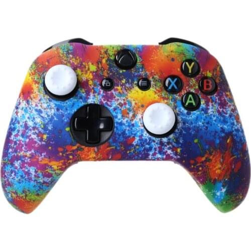 1Set Silicone Protective Skin Case Cover with Grips Cap for Controller Protector Gaming Accessories