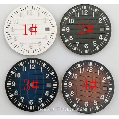 1PCS 31.5mm white black coffee blue sterile watch Dial Fit ETA 2836/2824 DG2813/3804 Miyota 8215 821A 8205 8200 movement