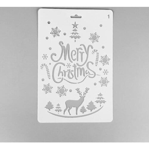 1pc Christmas Deer DIY Craft Layering Stencils For Wall Painting Template Scrapbooking Stamp Album Decorative Embossing Reusable