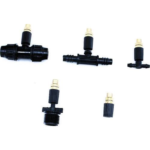 2PCS Adjustable Sprinkler Brass Nozzle For Garden Watering Greenhouse Misting Accessory Drip Fittings