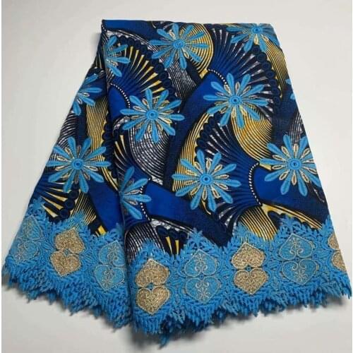 2021blue wax lace cotton prints ankara high quality guipure cord lace african prints wax cord lace fabrics