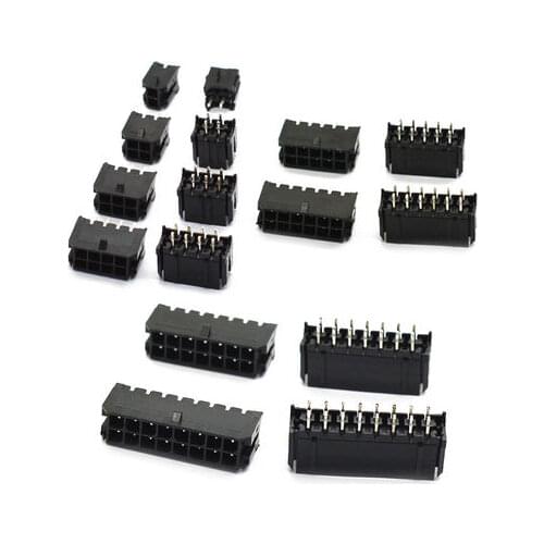 43045 straight needle seat 43025 socket MX3.0mm pitch connector double row in-line 2x2/3/4/5/6-8p