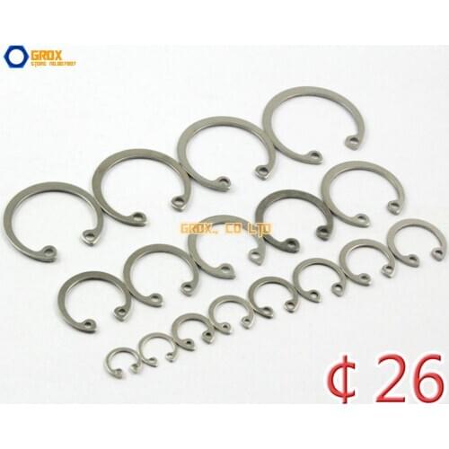 50 Pieces 26mm 304 Stainless Steel Internal Circlip Snap Retaining Ring