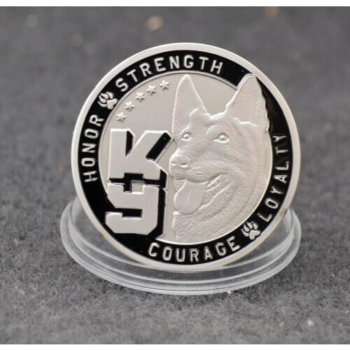American Tie K9 Silver Coin Collector Souvenir Art Crafts Home Ornament Desktop Display Travel Memorial Souvenir Coins
