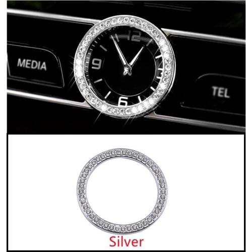 Car Center Control Clock Watches Time Decoration Ring Cover Stickers Trim For Mercedes Benz W205 E260 C E CLS S Class