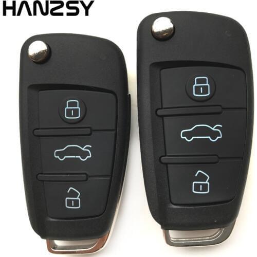 3 Buttons Car Folding Key Case For AUDI A6 For VOLKSWAGEN VW Pasha Bora Skoda Seat Remote Key Shell blank Fob Cover No Blade