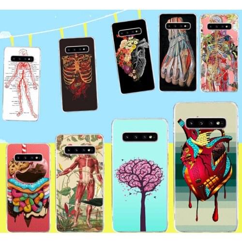 PENGHUWAN medical human head meridian kidney art Luxury Unique Design Phone Cover for Samsung S9 plus S5 S6 S7 edge S8 S10 plus