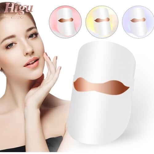Photon Therapy Light LED Facial Cares Treatment 3 colors Light Skin Care Rejuvenation Wrinkle Acne Removal Whitening Instrument