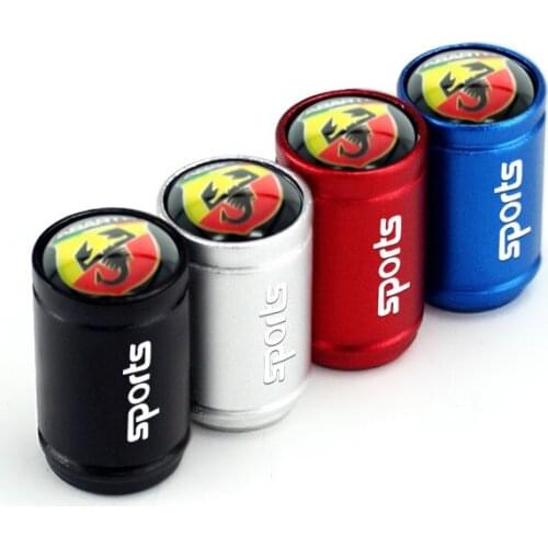 Car Dull Polish Wheel Tire Valve Cap Cover For Abarth Fiat 500 Punto Stilo Bravo Ducato Ducato Linea 124 600 Panda Car Styling