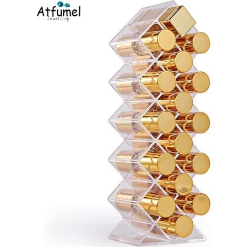 Fashion Transparent 16 Grids Lipstick Box Fish Shape Cosmetic Display Rack Lipstick Makeup Pen Storage Box Desk Jewelry Box