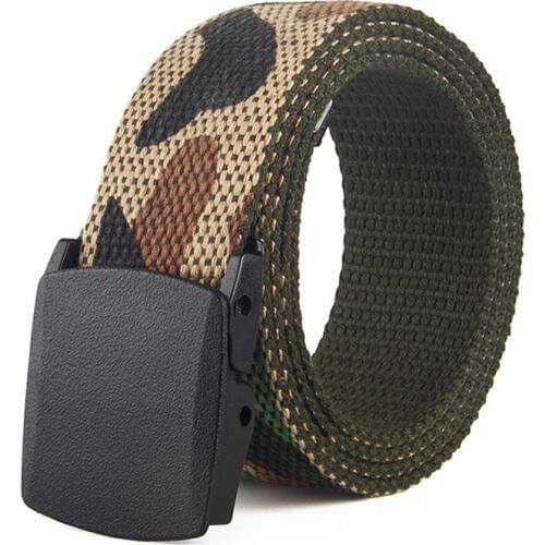 NEW Men Women Camouflage Canvas Belt Casual Printed Graffiti Waist Belts Couple Camo Tactical Jeans Buckle Straps Belt Unisex