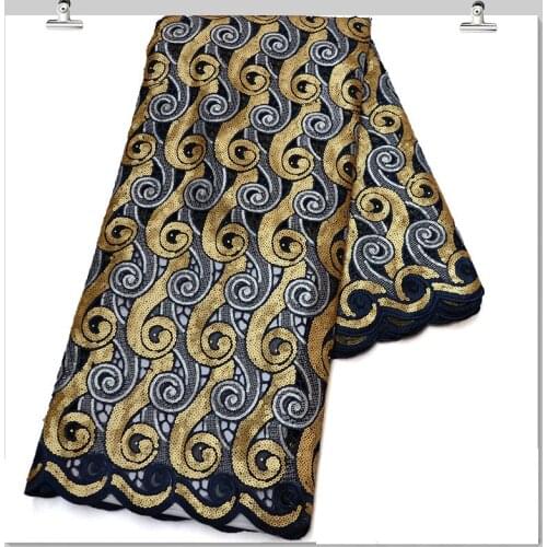 Nigerian African Sequins Lace Fabric Latest Organza French Mesh Lace Fabric 2021 High Quality Lace For Party Sewing M10420