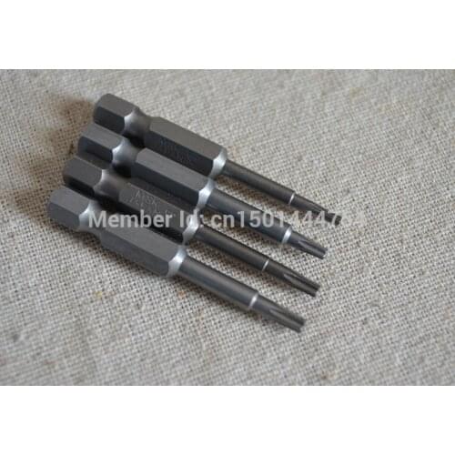 New 5pcs 1/4" T5 S2 Screwdriver bit TORX Bit tools Magnetic Screwdriver bit Air tools