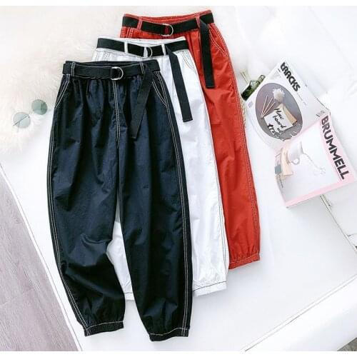 2021 New Summer Thin Student Korean Version Slim Harlan Radish Pants Childrens Loose and Versatile Trend Womens Pants Harem
