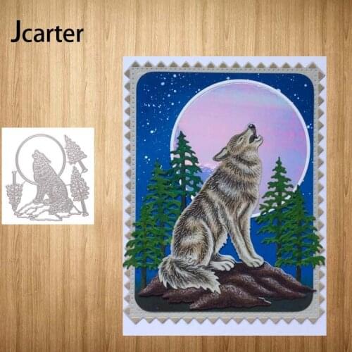 2021 New Arrival Metal Cutting Dies Wolf Circle Tree Craft Handmade Knife Mould Blade Punch Stencils Dies Cut Scrapbooking Model