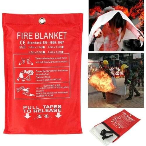 Fire Blanket Emergency Fiberglass Cloth Survival Fire Extinguisher Kitchen Shelter Fire Tent Safety Offices Protector Wareh A8M0