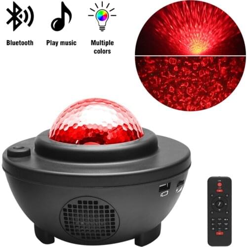 10 Color Sky Galaxy Projector Music Starry Child Blueteeth USB Music Player Star Night Light Romantic Projection For Kid Bedroom