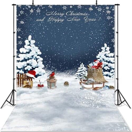 Merry Christmas and Happy New Year Photography Background Snowflake Wooden Backdrop Decoration Props Banner For Photo Studio