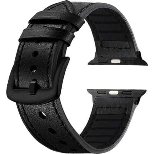 Sport Bands for apple watch se 6 44mm 40mm series 5 4 3 band 42mm 38mm Sweatproof Leather silicone Strap for iwatch se correa