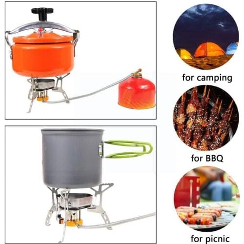 Folding Outdoor Picnic Gas Burner Foldable Windproof Cooking Split Stove With Camping Gas Stove Ignition Stove Burner S6S5