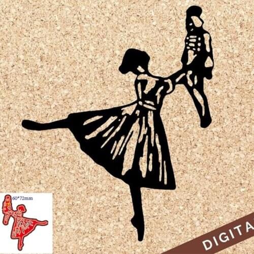 Dancing Women Die Cuts Decorative Steel Embossing Cutting Die Template for Scrapbooking Diary Album Card Making DIY