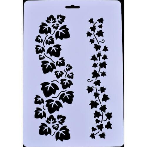 DIY Layering Stencil Masking Spray Template Scrapbooking Stamp Album Decorative Embossing Paper Card Craft Leaf Vine Rattan