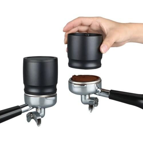 Aluminum Alloy Smart Dosing Ring Brewing Bowls For 58mm Coffee Tampering Espresso Barista Tool For Coffee Powder Black Silver