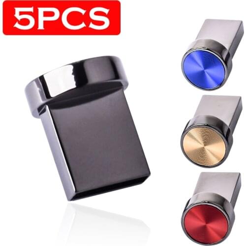 5PCS/LOT Waterproof USB Stick TYPE-C Mini Metal button USB Flash Drive Mobile storage disk 64GB Pen drive personal memory stick