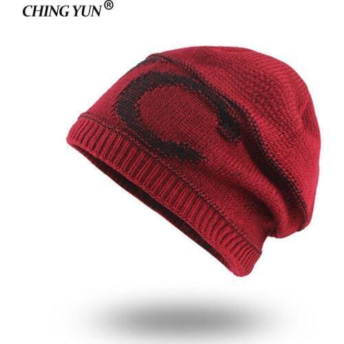 CHINGYUN Knitted Hat Winter Beanies Men Caps Bonnet Plain Warm Winter Outdoor Hats For Men Women Beanies cap Street Fashion