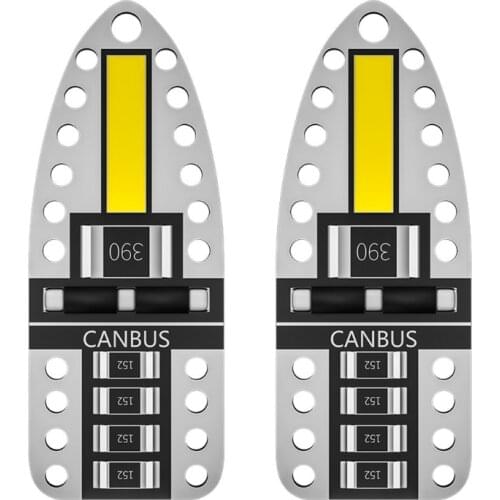 X7AE 10Pcs T10 W5W LED Bulb Canbus LED Car Interior Light License Plate Signal Lamp