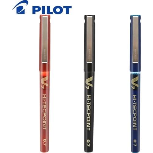 1pcs Japan PILOT BX-V7 Water-based Pen Baile V7 Ball Pen Straight Liquid Type Pen 0.7mm Exam Use Non-replaceable Ink Bag