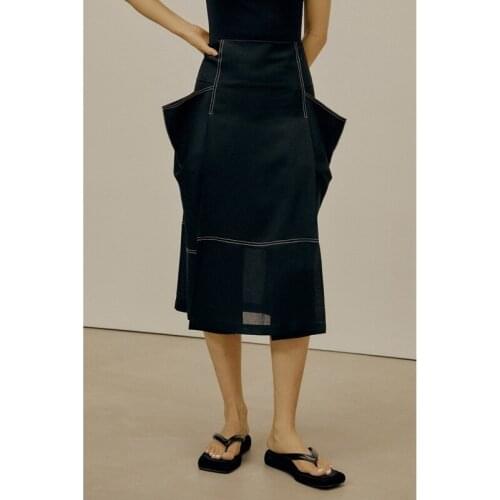 Women Irregular Midi Skirt Ol Office Wear Ladies Package Hip Long Skirts 2021 Spring Summer