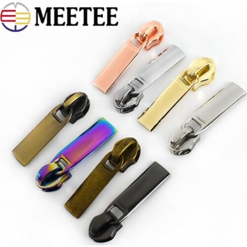 10pcs Meetee Zip Head For 5# Nylon Zippers Jacket Pocket Zipper SlidersBag Zips Repair Kits DIY Garment Sewing Accessories ZT148