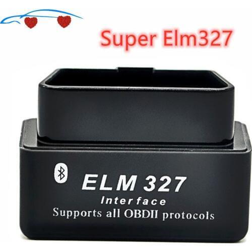100% Black ELM 327 V1.5 ELM327 Bluetooth OBD2 v2.1 Android Car Scanner Automotive OBD 2 Auto Diagnostic Tool OBDII Scaner