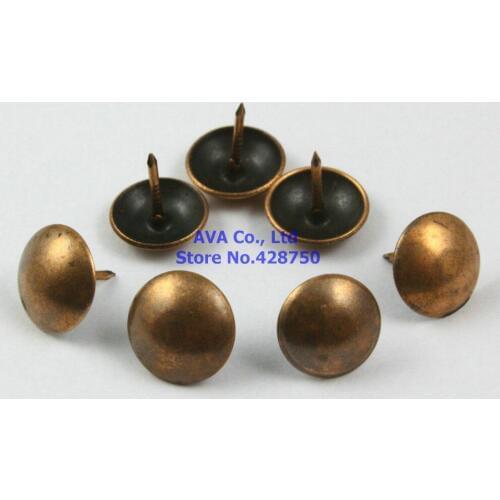 200 Pieces 11x11mm Antique Copper Upholstery Tacks Nails