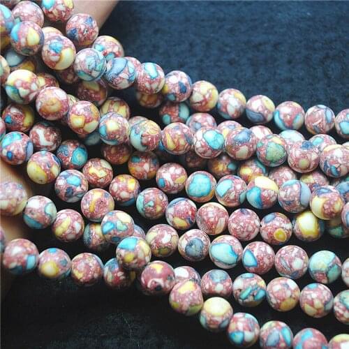 66PCS Nature Loose Gemstone Beads Multi Colors Mix Size 6MM For Bracelets Making DIY Jewelry Accessories Free Shippings