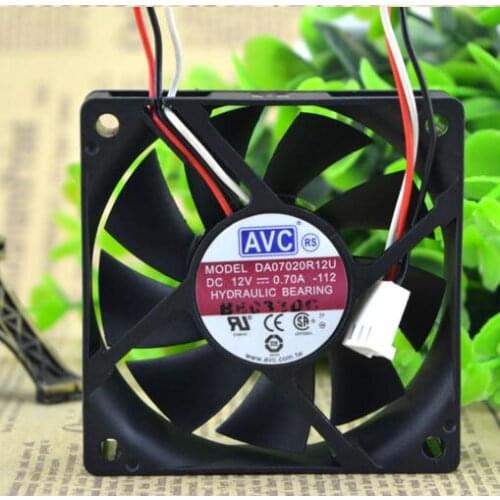AVC original authentic 12V 0.70A 7CM DA07020R12U 70203 line hydraulic cooling fan