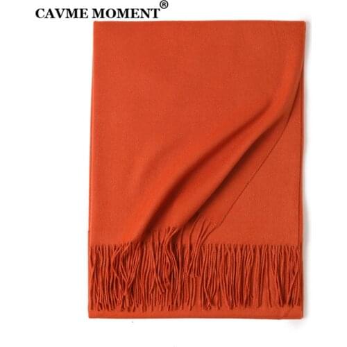 CAVME Pure Cashmere Largue Pashmina for Women Long Scarves Solid Color Shawls 302g CUSTOM LETTERS