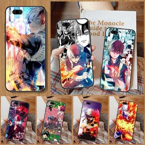 Todoroki Shoto Anime Phone Case For Xiaomi Mi Note 8 9 10 11 9T 10T A3 Lite Pro Ultra black tpu bumper painting waterproof art