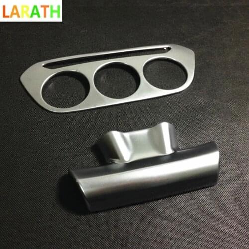 For CITROEN Elysee 2014-2015 Air Conditioning Control Switch Panel Frame + steering wheel Trim Cover stickers decoration 2pcs