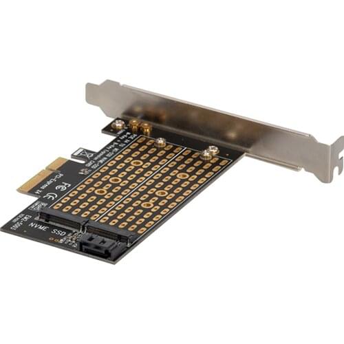 Dual M.2 SSD to PCI-Express 3.0 X4 Adapter Expansion Card for PCIe NVMe SATA M2 NGFF SSD 2230 2242 2260 2280 For Windows Linux
