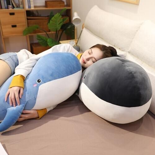 Eiderdown cotton software imitation Marine whale dolphin doll stuffed toy cushion pillow for children and girls birthday gifts