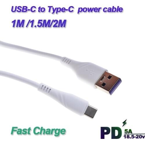 USB-C To Type-C Cable PD Charger 5A 65W USB C Cable 1M 1.5M 2M Dual Type-C Quick Charge Cord For Phone Laptop Power Tipo C Wires
