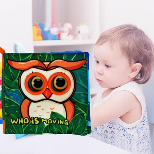 Good Quality Tail Cloth Book Cloth Book Tear-resistant Early Learning Washable Animal Tail Crinkle Book for Infant