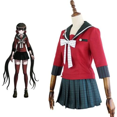 Danganronpa V3: Killing Harmony Cosplay Harukawa Maki Costume School Uniform Halloween Carnival Party Sailor Suit