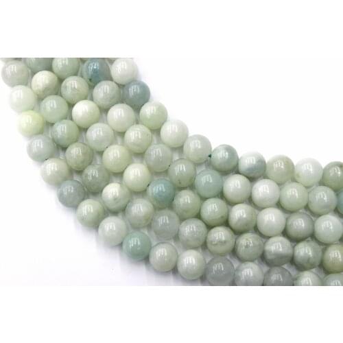 Natural Blue Aquamarines Stone Round Loose Beads Strand 6/8/10/12MM For Jewelry DIY Making Necklace Bracelet