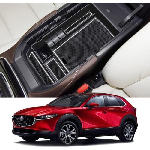 LFOTPP Car Armrest Storage Box For CX-30 2019 2020 Central Control Storage Box Auto Interior Accessories Blue Red White