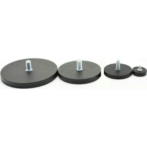 Magnetic Disc in Rubber Dia. 22/43/66/88 mm Threaded LED Light Spotlight Holder NdFeB Strong Magnet Wedding Car Wreath Sucker